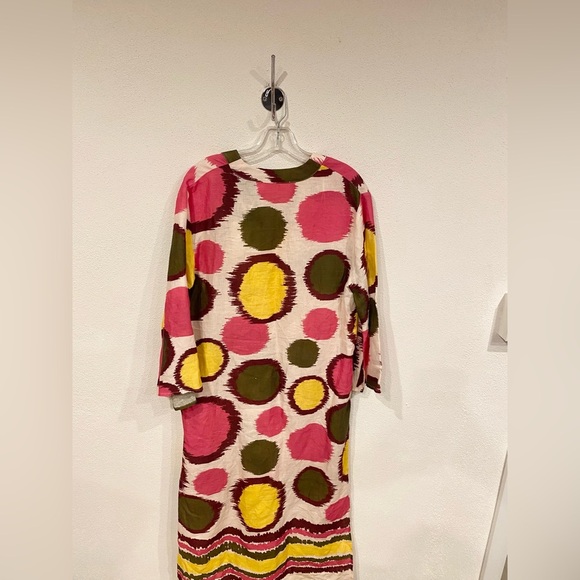 NWT EXQUISE Polka Dot Linen Shirt Dress Size 6 - Picture 7 of 7